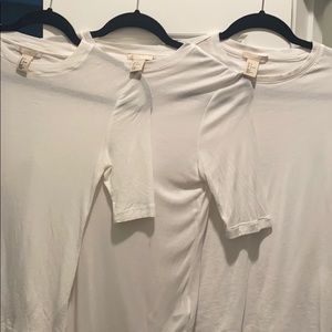 Set of 3 H&M white tops